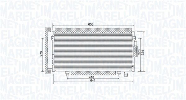 Skraplacz, klimatyzacja MAGNETI MARELLI 350203998000