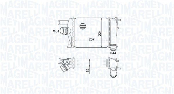 Chłodnica powietrza doładowującego MAGNETI MARELLI 351319205170