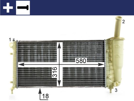 Chłodnica, układ chłodzenia silnika MAHLE CR1994000S