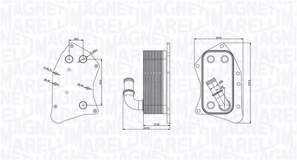 Chłodnica oleju, olej silnikowy MAGNETI MARELLI 350300002300