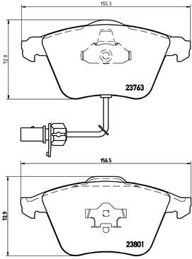 Zestaw klocków hamulcowych, hamulce tarczowe BREMBO P 85 084