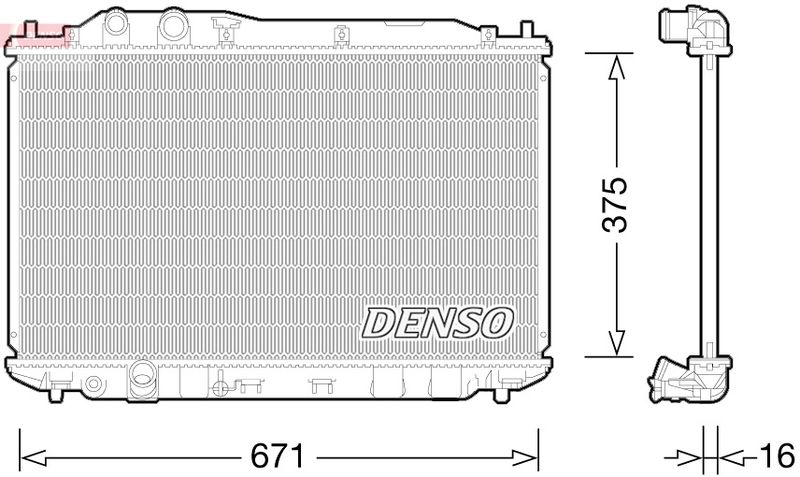 Chłodnica, układ chłodzenia silnika DENSO DRM40028