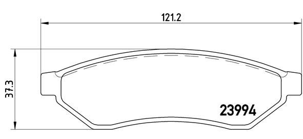 Zestaw klocków hamulcowych, hamulce tarczowe BREMBO P 10 008