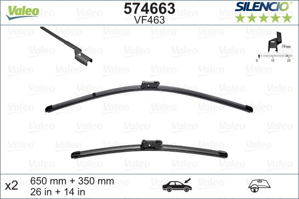 Pióro wycieraczki VALEO 574663