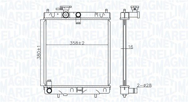 Chłodnica, układ chłodzenia silnika MAGNETI MARELLI 350213176400