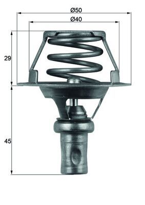 Termostat, płyn chłodzący MAHLE TX 66 91D