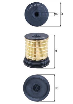 Filtr paliwa MAHLE KX397