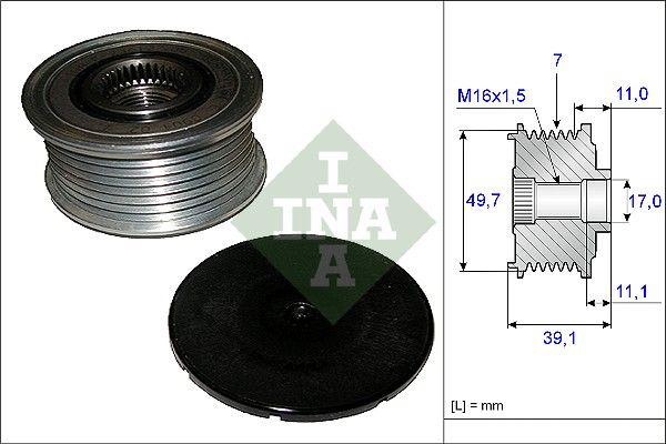 Alternator - sprzęgło jednokierunkowe INA 535008410