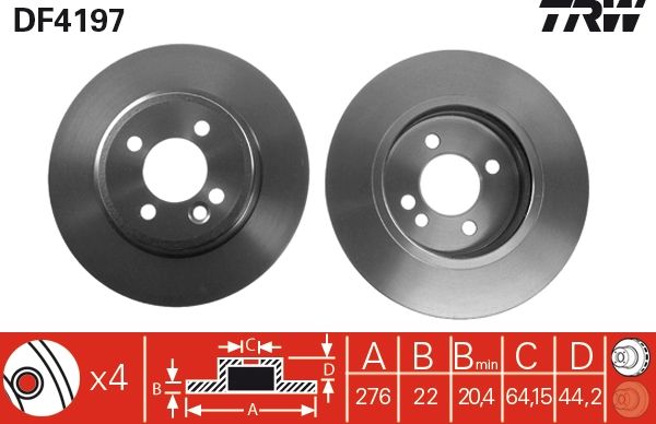 Tarcza hamulcowa TRW DF4197