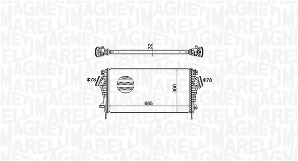 Chłodnica powietrza doładowującego MAGNETI MARELLI 351319204440
