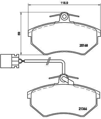 Zestaw klocków hamulcowych, hamulce tarczowe BREMBO P 85 034