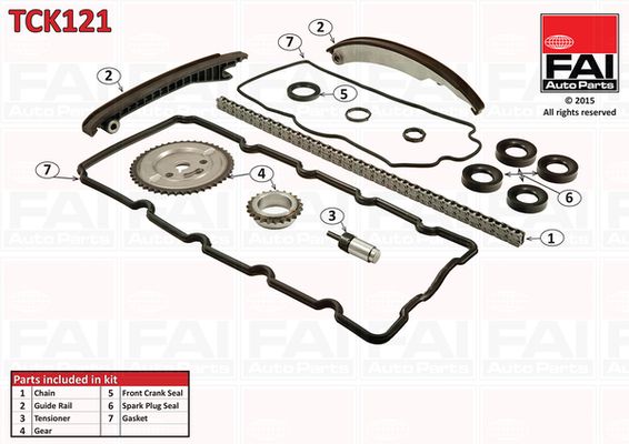 Zestaw łańcucha rozrządu FAI AutoParts tck121