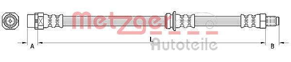 Przewód hamulcowy elastyczny METZGER 4110946