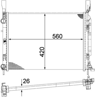 Chłodnica, układ chłodzenia silnika MAHLE CR1156000P