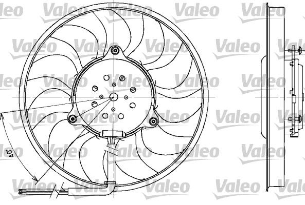 Wentylator, chłodzenie silnika VALEO 698611