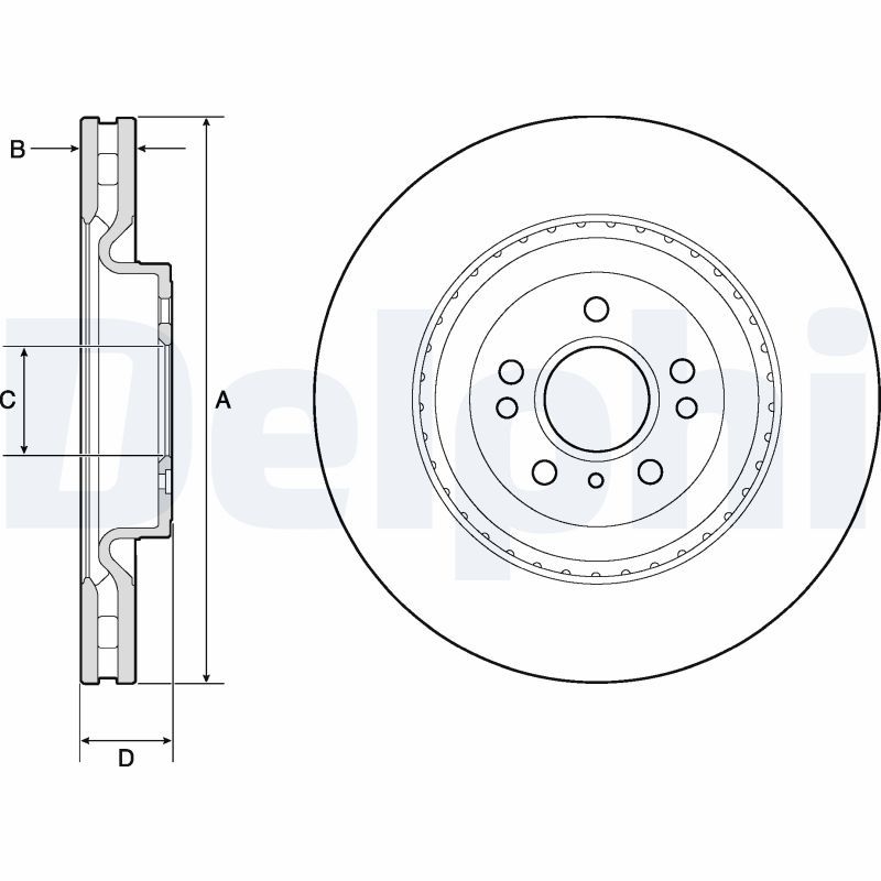 Tarcza hamulcowa DELPHI BG9175C