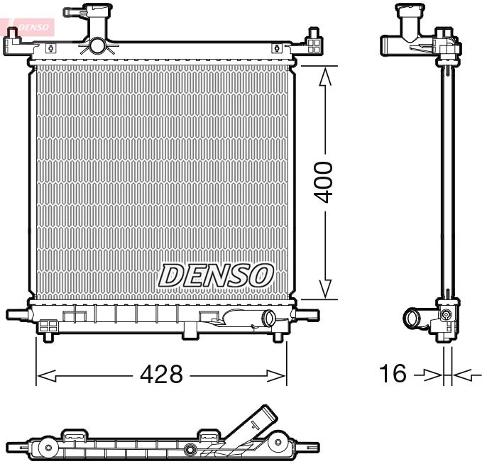 Chłodnica, układ chłodzenia silnika DENSO DRM46072