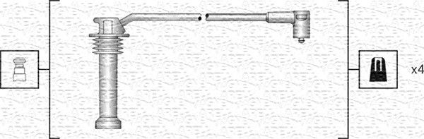 Zestaw przewodów zapłonowych MAGNETI MARELLI 941318111142