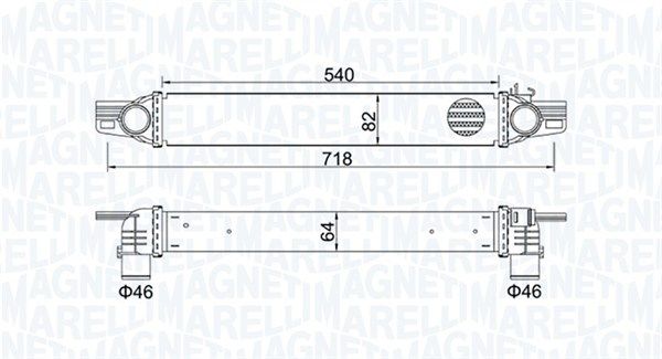 Chłodnica powietrza doładowującego MAGNETI MARELLI 351319204360