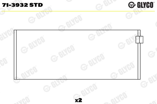 Panewka korbowodu GLYCO 71-3932STD