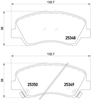 Zestaw klocków hamulcowych, hamulce tarczowe BREMBO P 18 025