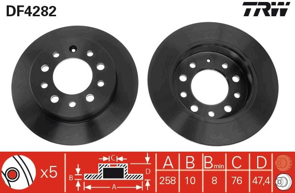 Tarcza hamulcowa TRW DF4282
