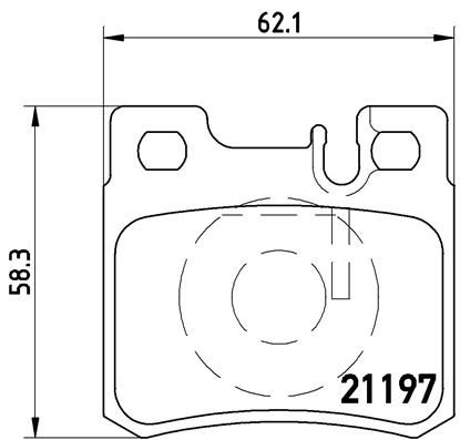 Zestaw klocków hamulcowych, hamulce tarczowe BREMBO P 50 009