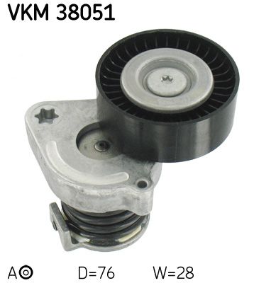 Rolka napinacza, pasek klinowy wielorowkowy SKF VKM 38051