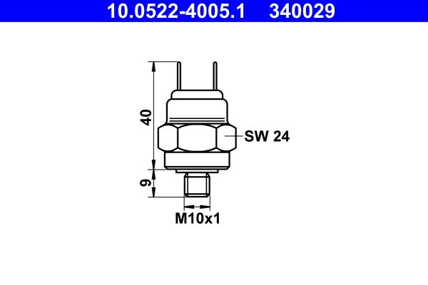 Przełącznik ciśnieniowy, hydraulika hamulcowa Ate 10.0522-4005.1
