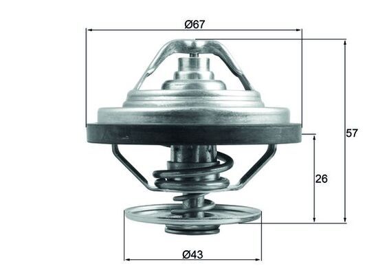 Termostat, płyn chłodzący MAHLE TX15879