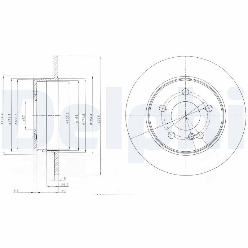 Tarcza hamulcowa DELPHI BG4152