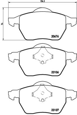 Zestaw klocków hamulcowych, hamulce tarczowe BREMBO P 86 015