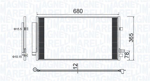 Skraplacz, klimatyzacja MAGNETI MARELLI 350203173000