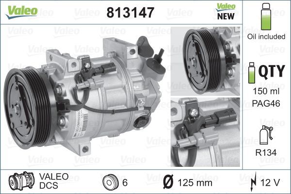 Sprężarka, klimatyzacja VALEO 813147