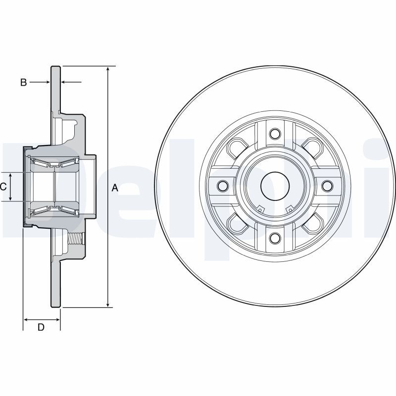 Tarcza hamulcowa DELPHI BG9116RS