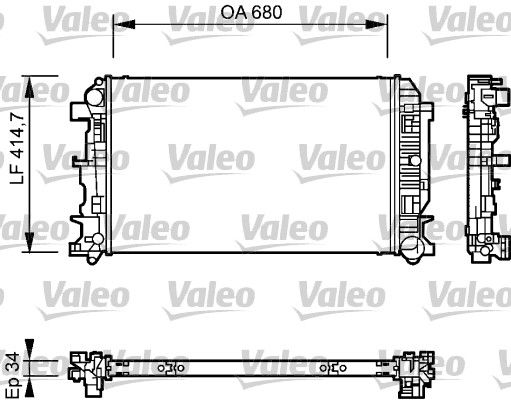 Chłodnica, układ chłodzenia silnika VALEO 735084