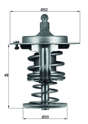 Termostat, płyn chłodzący MAHLE TX8280D