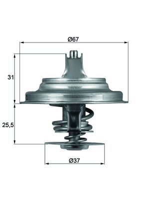 Termostat, płyn chłodzący MAHLE TX 25 80D