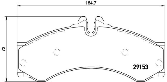 Zestaw klocków hamulcowych, hamulce tarczowe BREMBO P 50 028