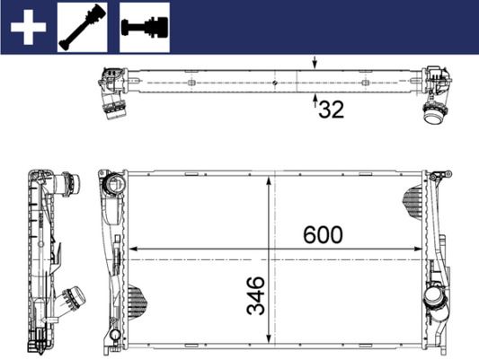Chłodnica, układ chłodzenia silnika MAHLE CR1083000S