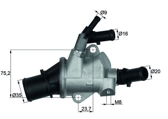 Termostat, płyn chłodzący MAHLE TI14888