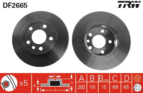 Tarcza hamulcowa TRW DF2665