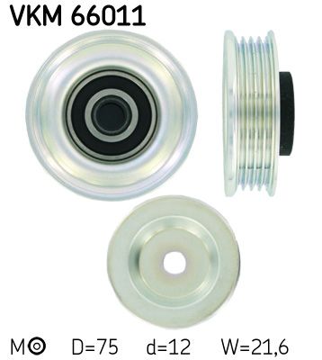 Rolka napinacza, pasek klinowy wielorowkowy SKF VKM 66011