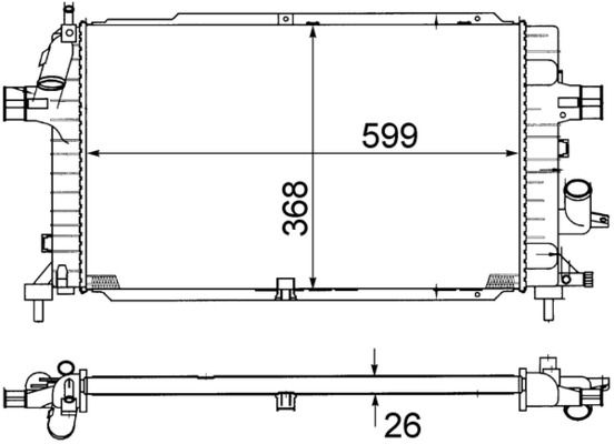 Chłodnica, układ chłodzenia silnika MAHLE CR1687000S