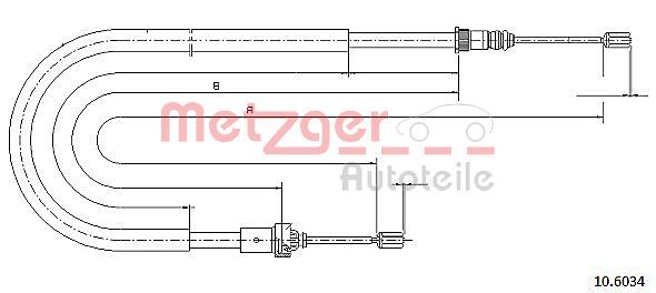 Cięgło, hamulec postojowy METZGER 10.6034