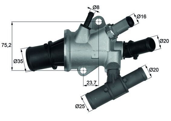 Termostat, płyn chłodzący MAHLE TI16888