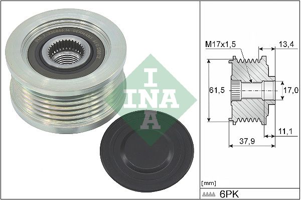Alternator - sprzęgło jednokierunkowe INA 535 0023 10