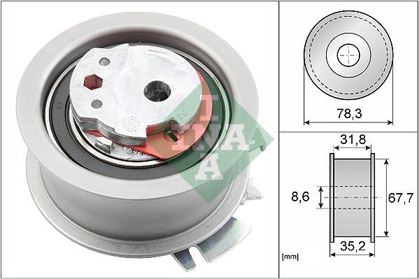 Rolka napinacza, pasek rozrządu INA 531 0628 30