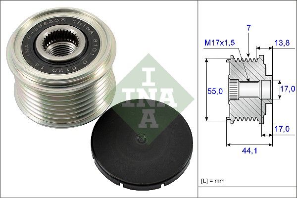 Alternator - sprzęgło jednokierunkowe INA 535 0167 10