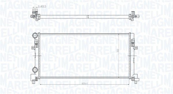 Chłodnica, układ chłodzenia silnika MAGNETI MARELLI 350213166200